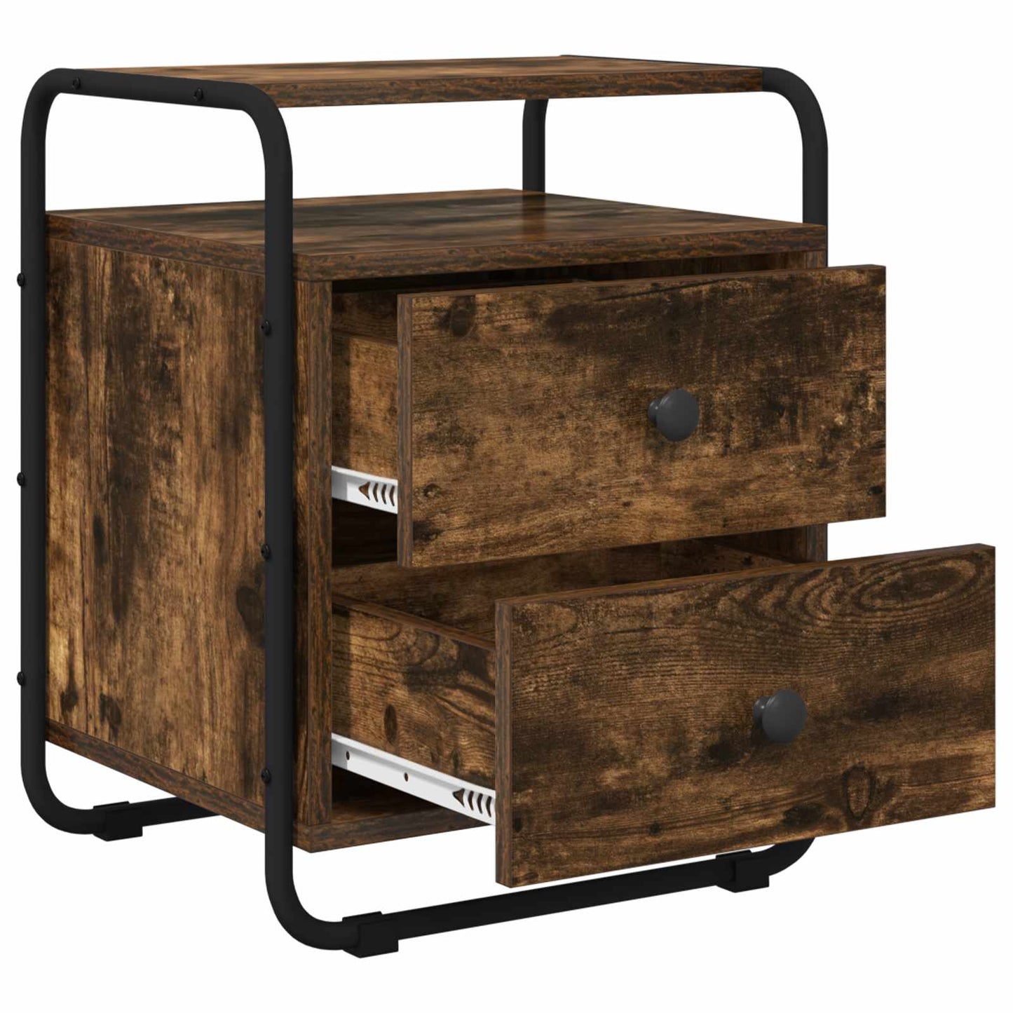 Bedside Cabinet Smoked Oak 40 x 36.5 x 50 cm Engineered Wood