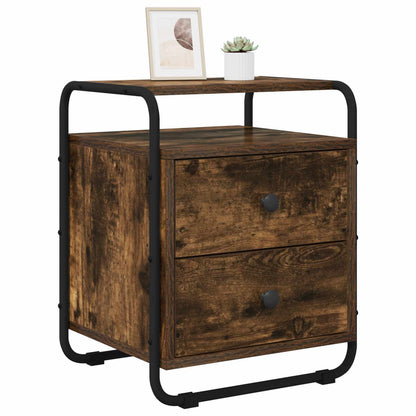 Bedside Cabinet Smoked Oak 40 x 36.5 x 50 cm Engineered Wood