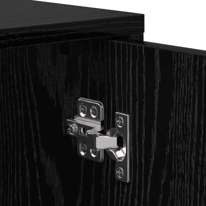 Bedside Cabinet Black Oak 40 x 36.5 x 50 cm Engineered Wood