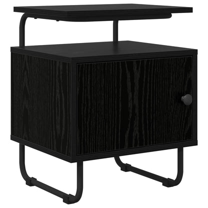 Bedside Cabinet Black Oak 40 x 36.5 x 50 cm Engineered Wood