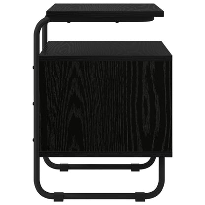 Bedside Cabinet Black Oak 40 x 36.5 x 50 cm Engineered Wood