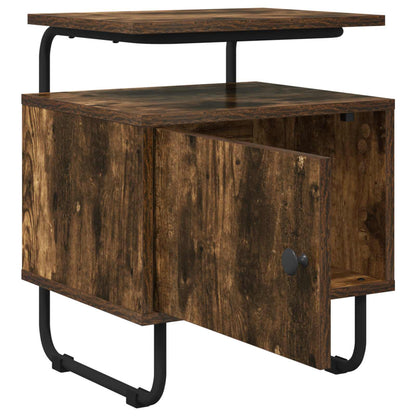 Bedside Cabinet Smoked Oak 40 x 36.5 x 50 cm Engineered Wood