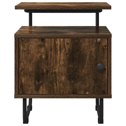 Bedside Cabinet Smoked Oak 40 x 36.5 x 50 cm Engineered Wood