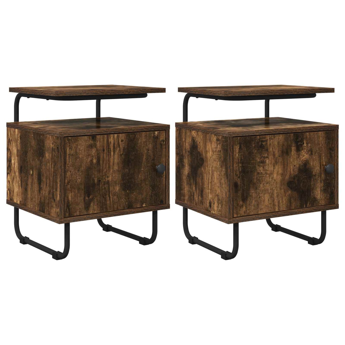 Bedside Cabinet 2 pcs Smoked Oak 40 x 36.5 x 50 cm