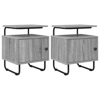 Bedside Cabinet 2 pcs Grey Sonoma 40 x 36.5 x 50 cm