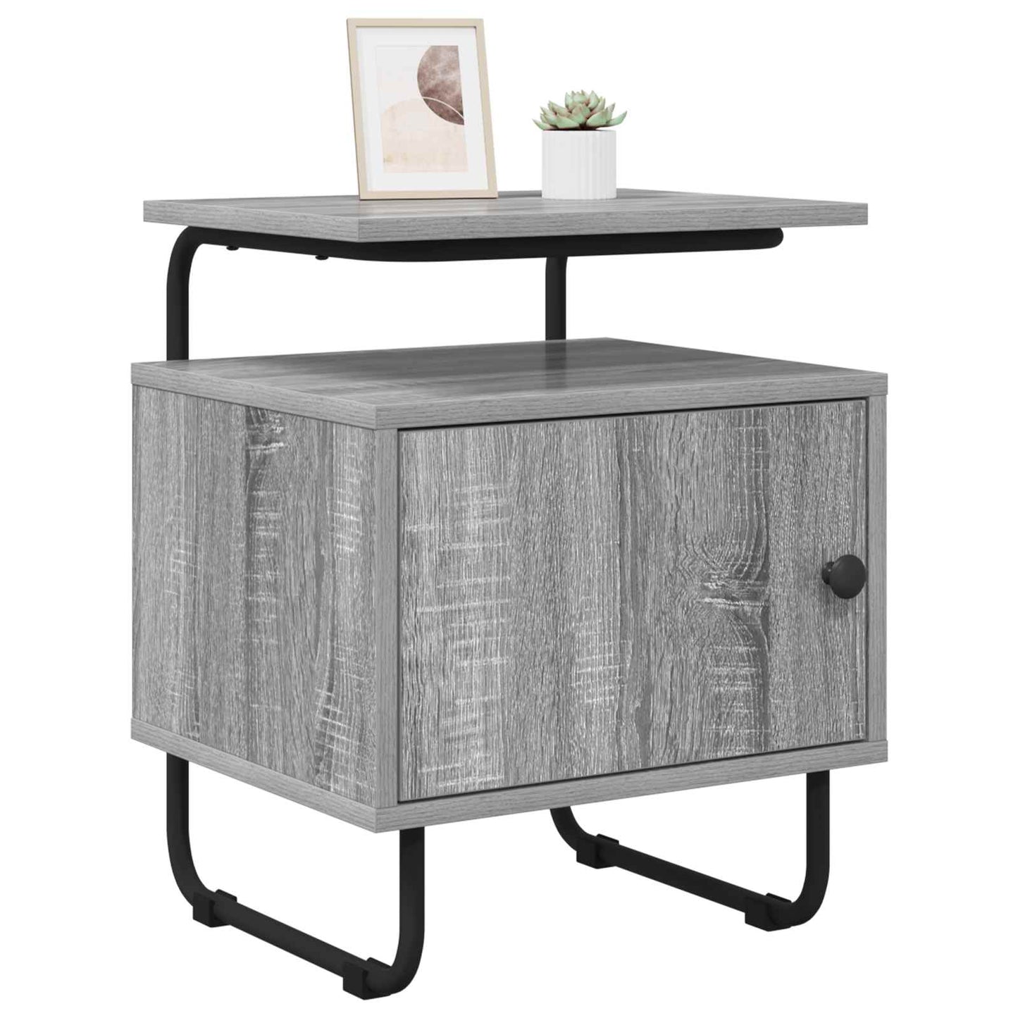 Bedside Cabinet 2 pcs Grey Sonoma 40 x 36.5 x 50 cm