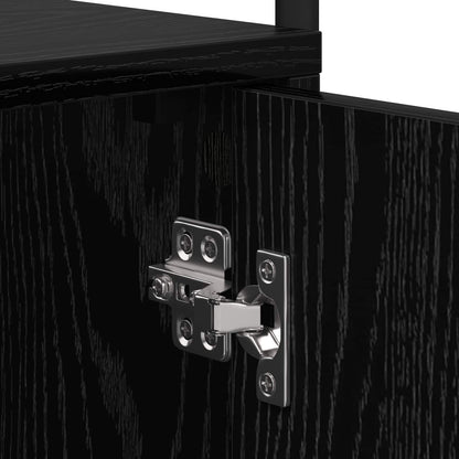 Bedside Cabinet Black Oak 35 x 36.5 x 61 cm Engineered Wood