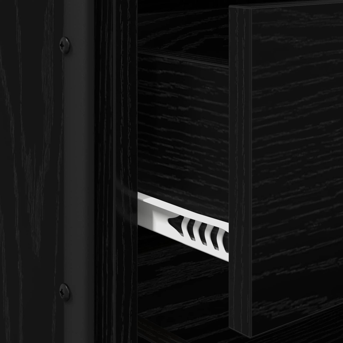 Bedside Cabinet Black Oak 35 x 36.5 x 61 cm Engineered Wood