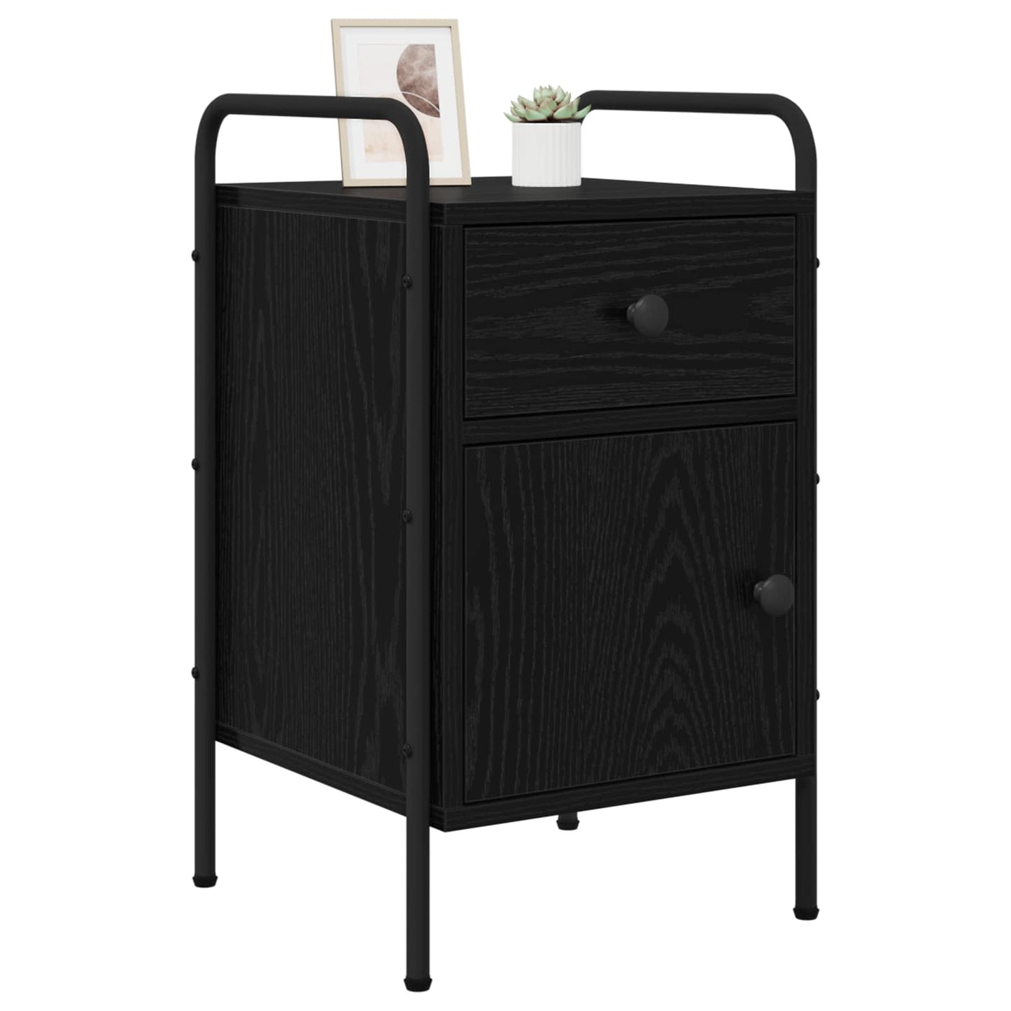 Bedside Cabinet 2 pcs Black Oak 35 x 36.5 x 61 cm