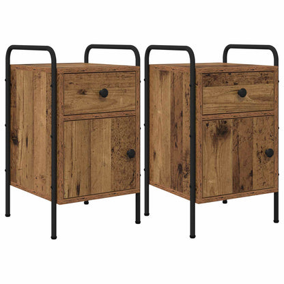 Bedside Cabinet 2 pcs Old Wood 35 x 36.5 x 61 cm