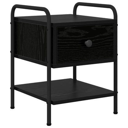 Bedside Cabinet Black Oak 35 x 36.5 x 47 cm Engineered Wood
