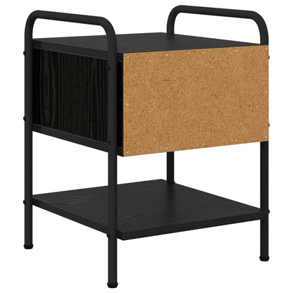 Bedside Cabinet Black Oak 35 x 36.5 x 47 cm Engineered Wood
