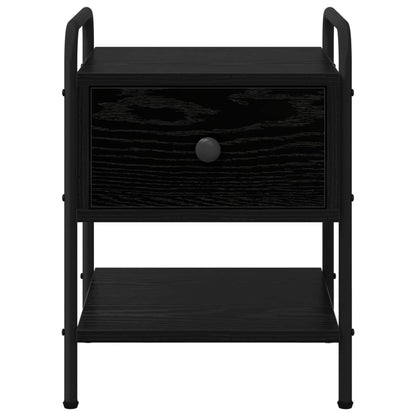 Bedside Cabinet Black Oak 35 x 36.5 x 47 cm Engineered Wood