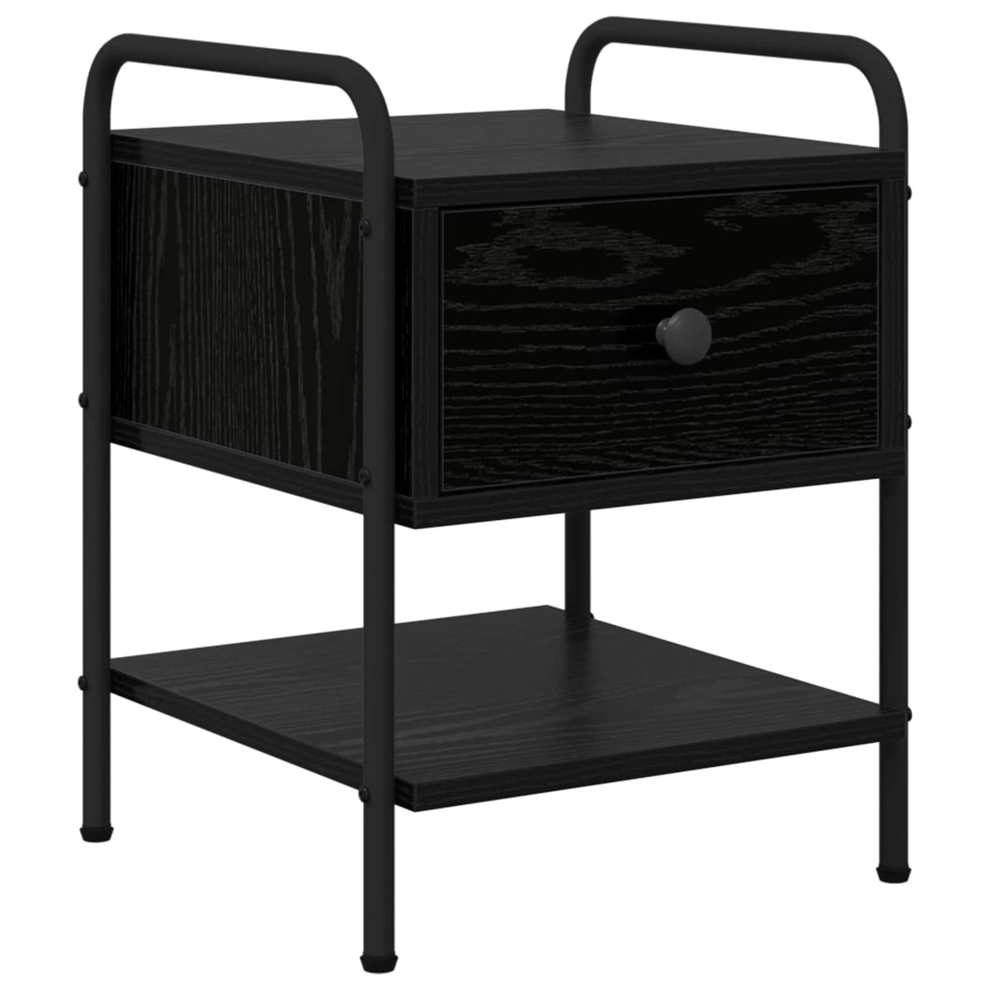 Bedside Cabinet 2 pcs Black Oak 35 x 36.5 x 47 cm