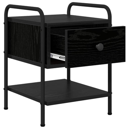 Bedside Cabinet 2 pcs Black Oak 35 x 36.5 x 47 cm