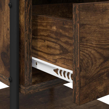 Bedside Cabinet Smoked Oak 35 x 36.5 x 47 cm Engineered Wood