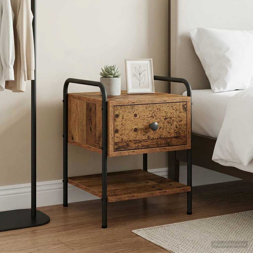Bedside Cabinet Old Wood 35 x 36.5 x 47 cm Engineered Wood