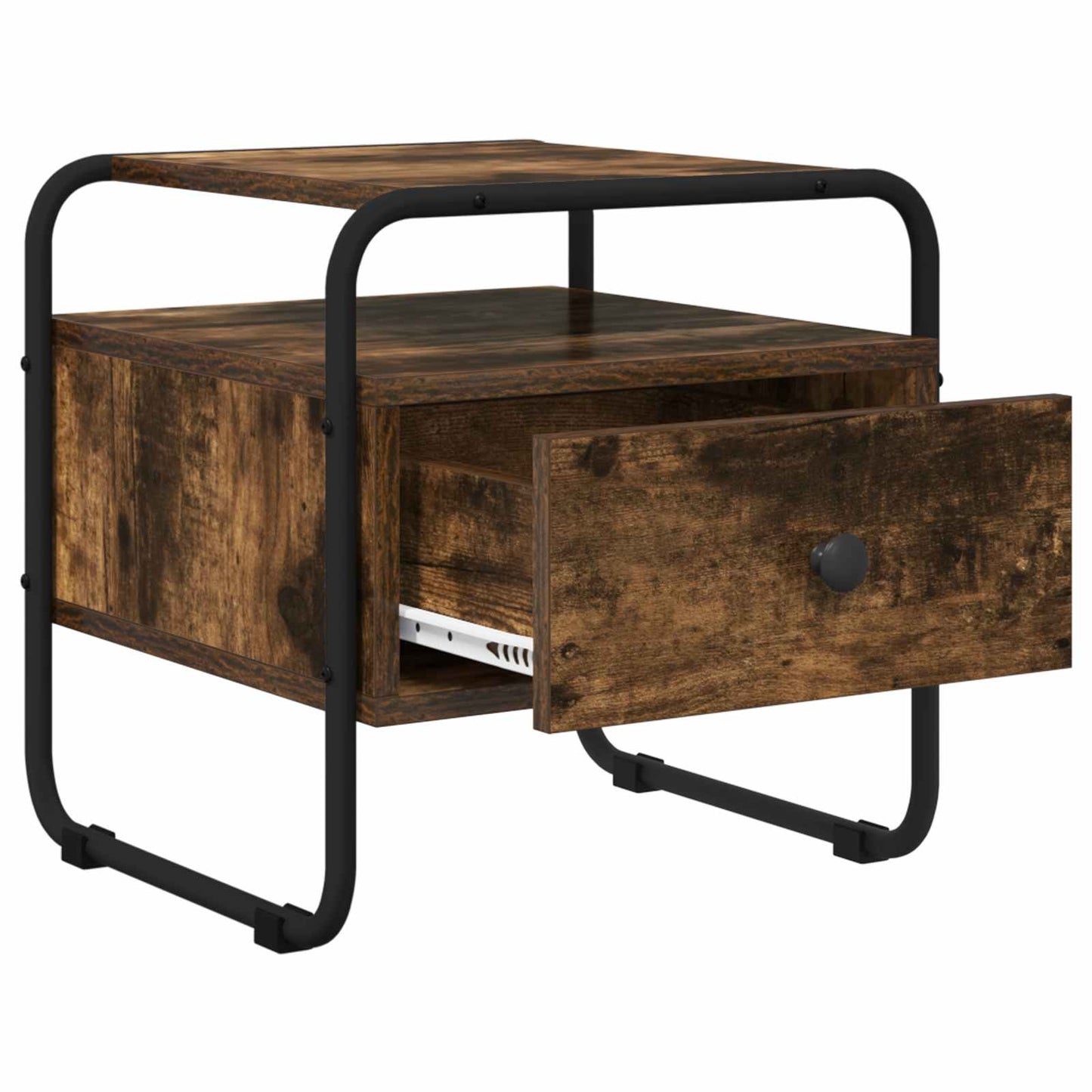 Bedside Cabinet Smoked Oak 40 x 39.5 x 40 cm Engineered Wood