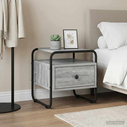 Bedside Cabinet Grey Sonoma 40 x 39.5 x 40 cm Engineered Wood