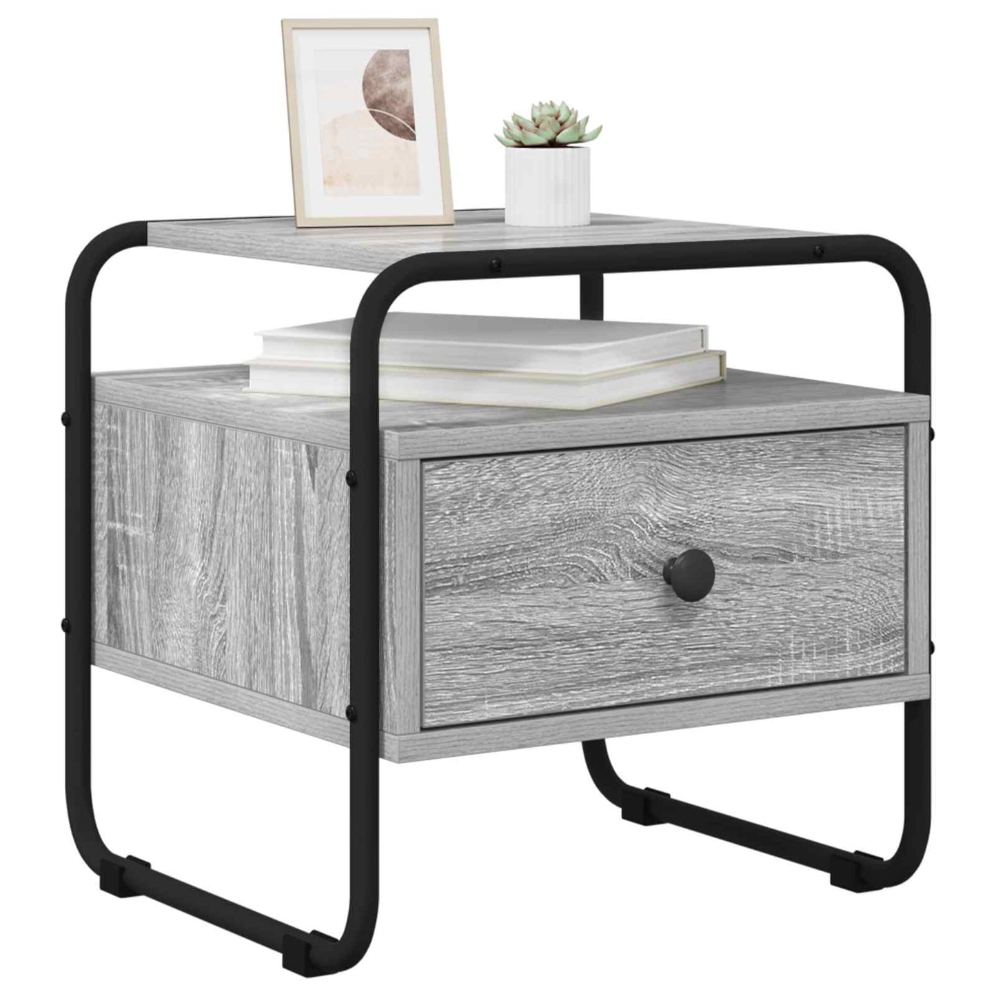 Bedside Cabinet Grey Sonoma 40 x 39.5 x 40 cm Engineered Wood