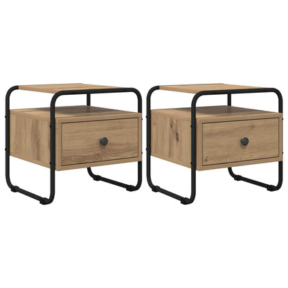 Bedside Cabinet 2 pcs Artisan Oak 40 x 39.5 x 40 cm