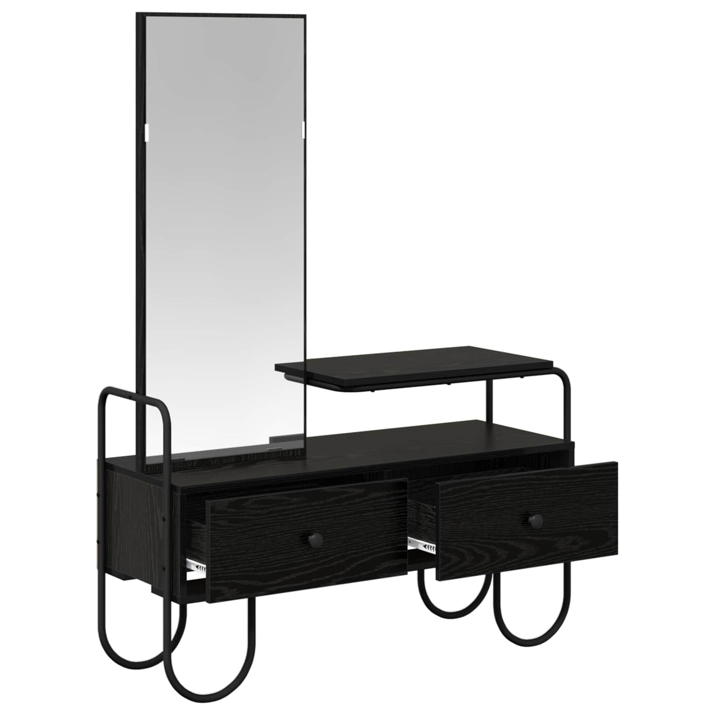 Dressing Table Black Oak 100 x 36.5 x 136 cm Engineered Wood
