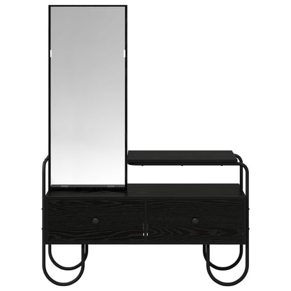 Dressing Table Black Oak 100 x 36.5 x 136 cm Engineered Wood