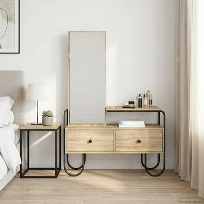 Dressing Table Sonoma Oak 100 x 36.5 x 136 cm Engineered Wood
