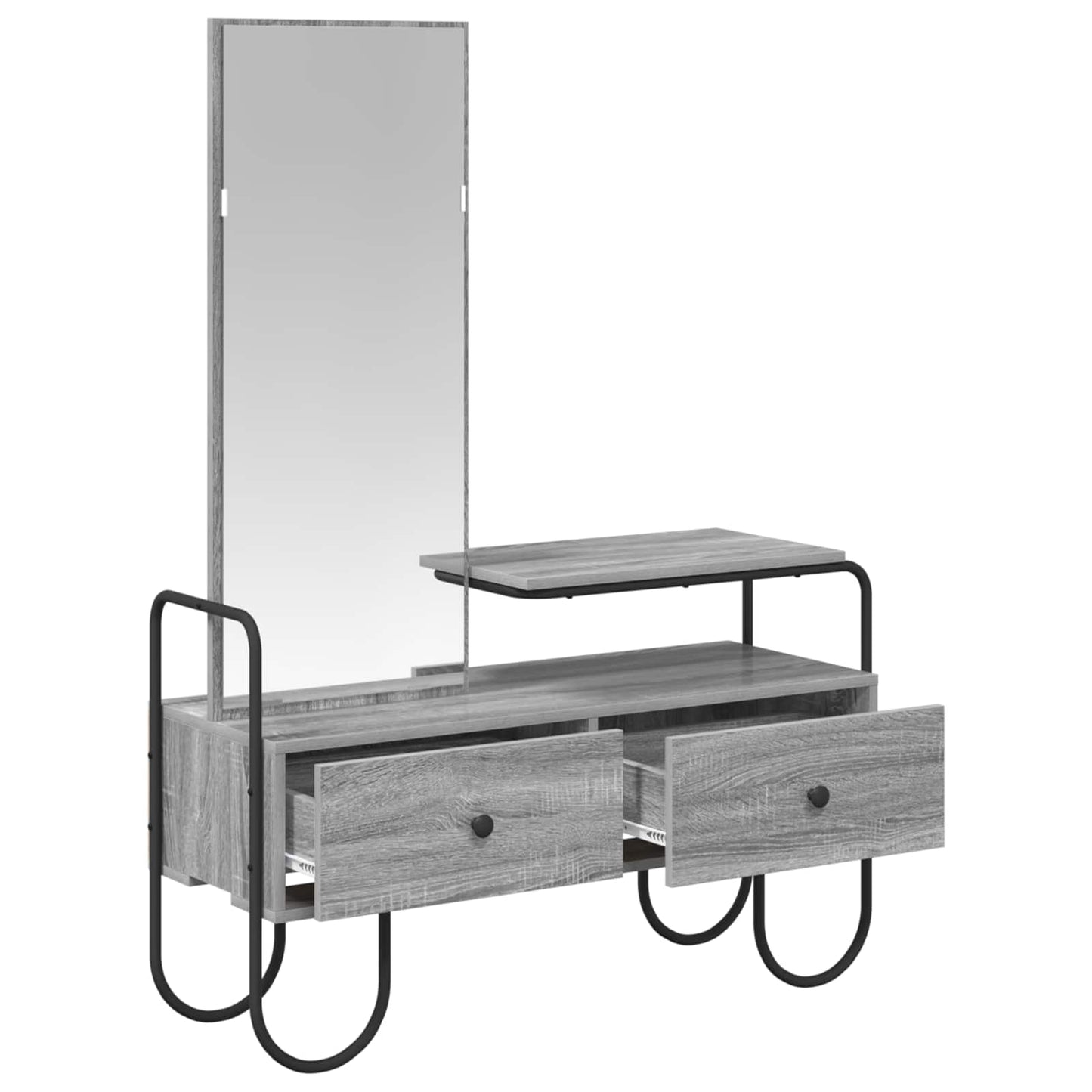 Dressing Table Grey Sonoma 100 x 36.5 x 136 cm Engineered Wood