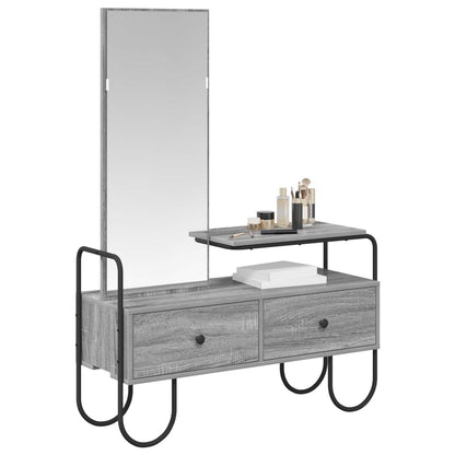 Dressing Table Grey Sonoma 100 x 36.5 x 136 cm Engineered Wood