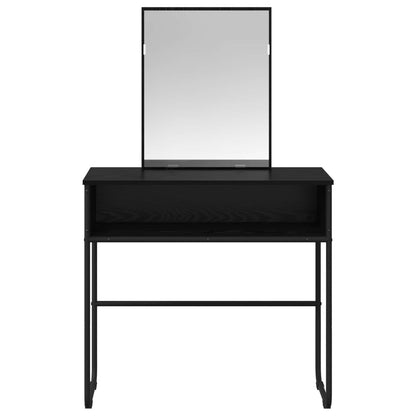 Dressing Table Black Oak 81 x 40 x 131 cm Engineered Wood