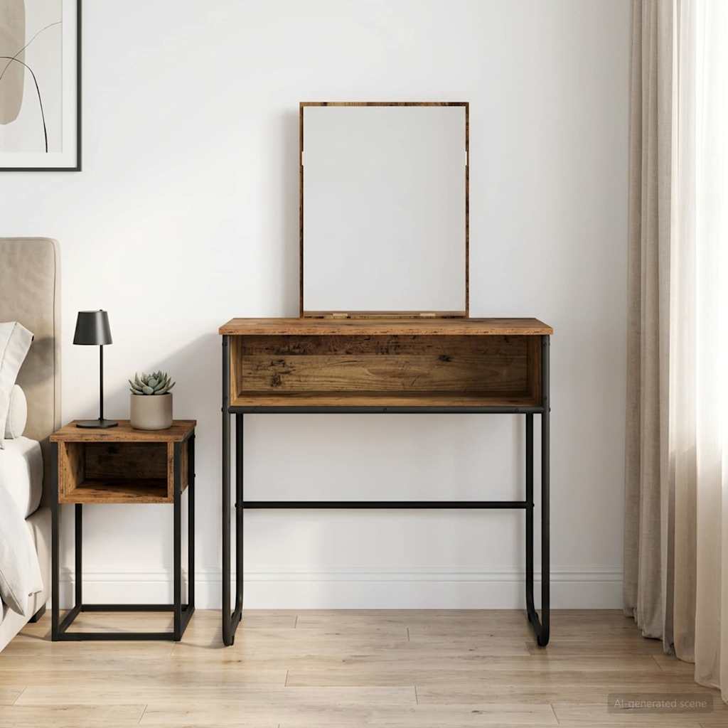 Dressing Table Old Wood 81 x 40 x 131 cm Engineered Wood