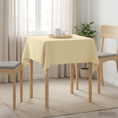 Table Cloth 5 pcs Square Cream White 110 x 110 cm Polyester