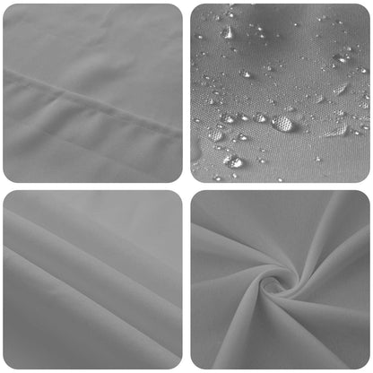 Table Cloth Rectangular Light Grey 110 x 140 cm Polyester
