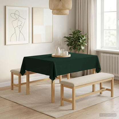 Table Cloth 5 pcs Rectangular Dark Green 140 x 160 cm Polyester