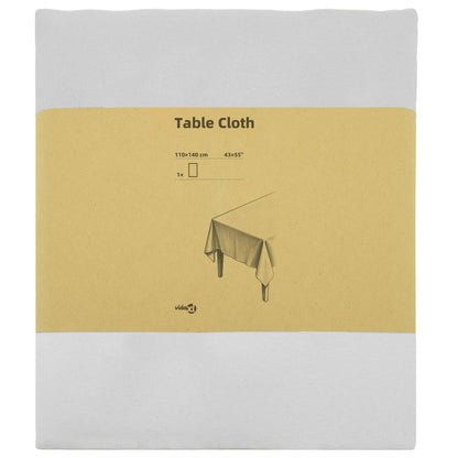 Table Cloth Rectangular White 110 x 140 cm Polyester