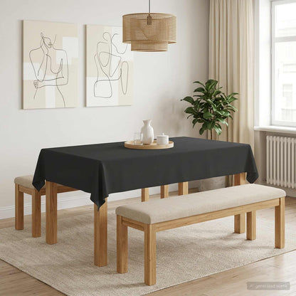Table Cloth 5 pcs Rectangular Dark Grey 140 x 260 cm Polyester