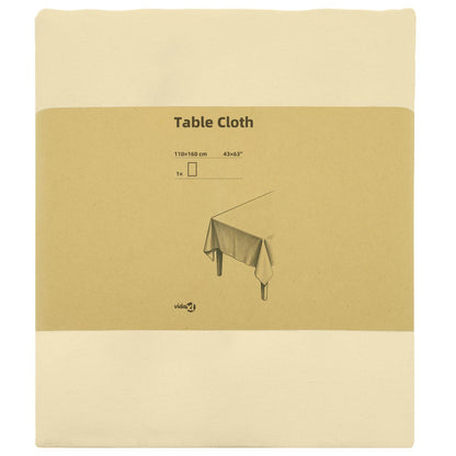 Table Cloth Rectangular Cream White 110 x 160 cm Polyester