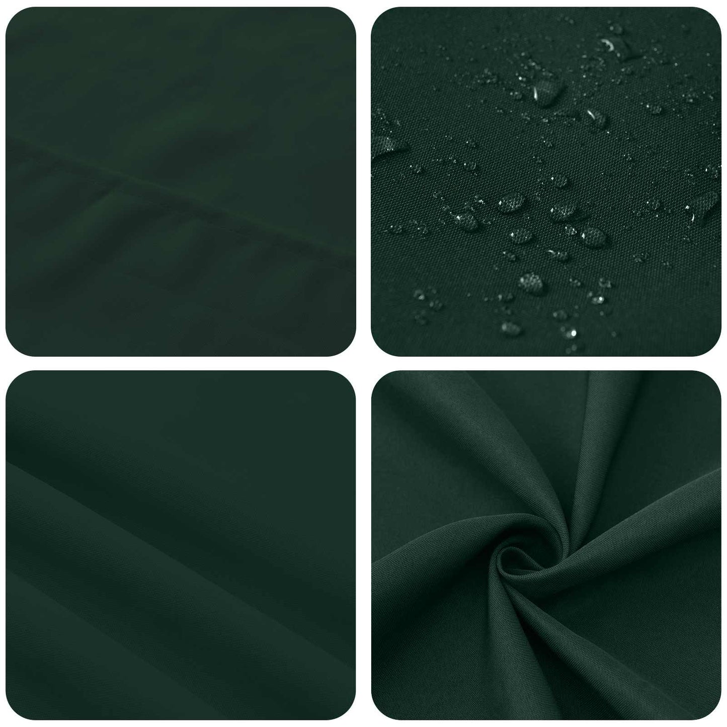 Table Cloth Rectangular Dark Green 140 x 220 cm Polyester