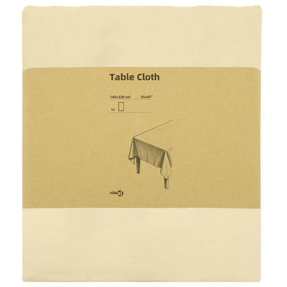 Table Cloth Rectangular Cream White 140 x 220 cm Polyester