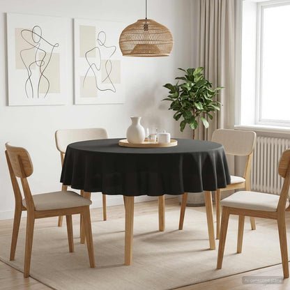 Table Cloth 5 pcs Round Dark Grey Ø 180 cm Polyester