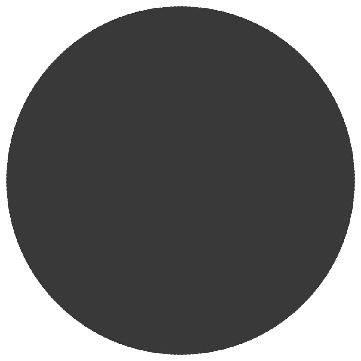 Table Cloth Round Dark Grey Ø 140 cm Polyester