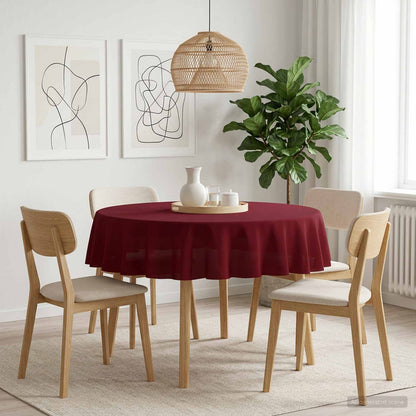 Table Cloth 5 pcs Round Wine Red Ø 160 cm Polyester