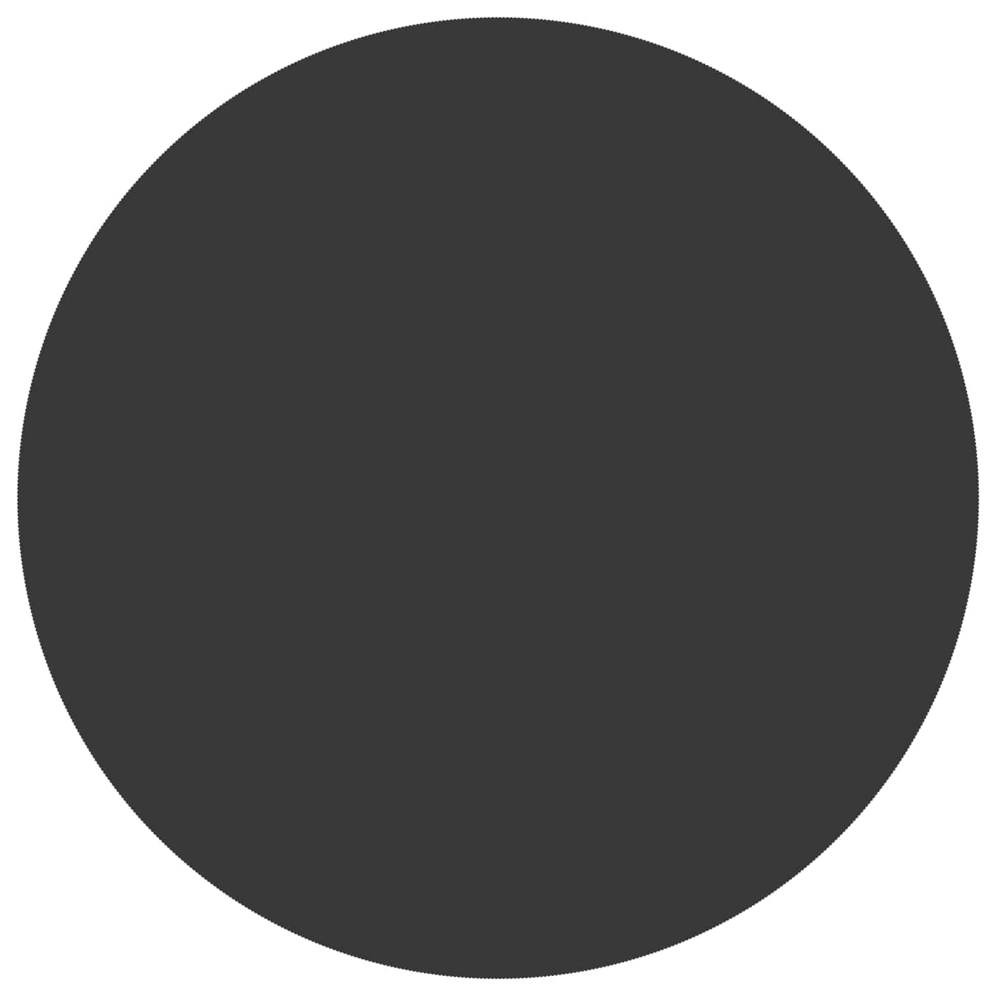 Table Cloth Round Dark Grey Ø 180 cm Polyester