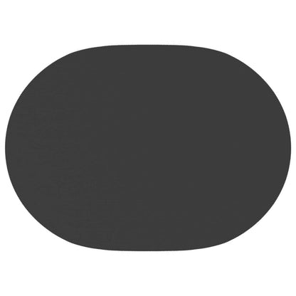 Table Cloth Oval Dark Grey 130 x 180 cm Polyester