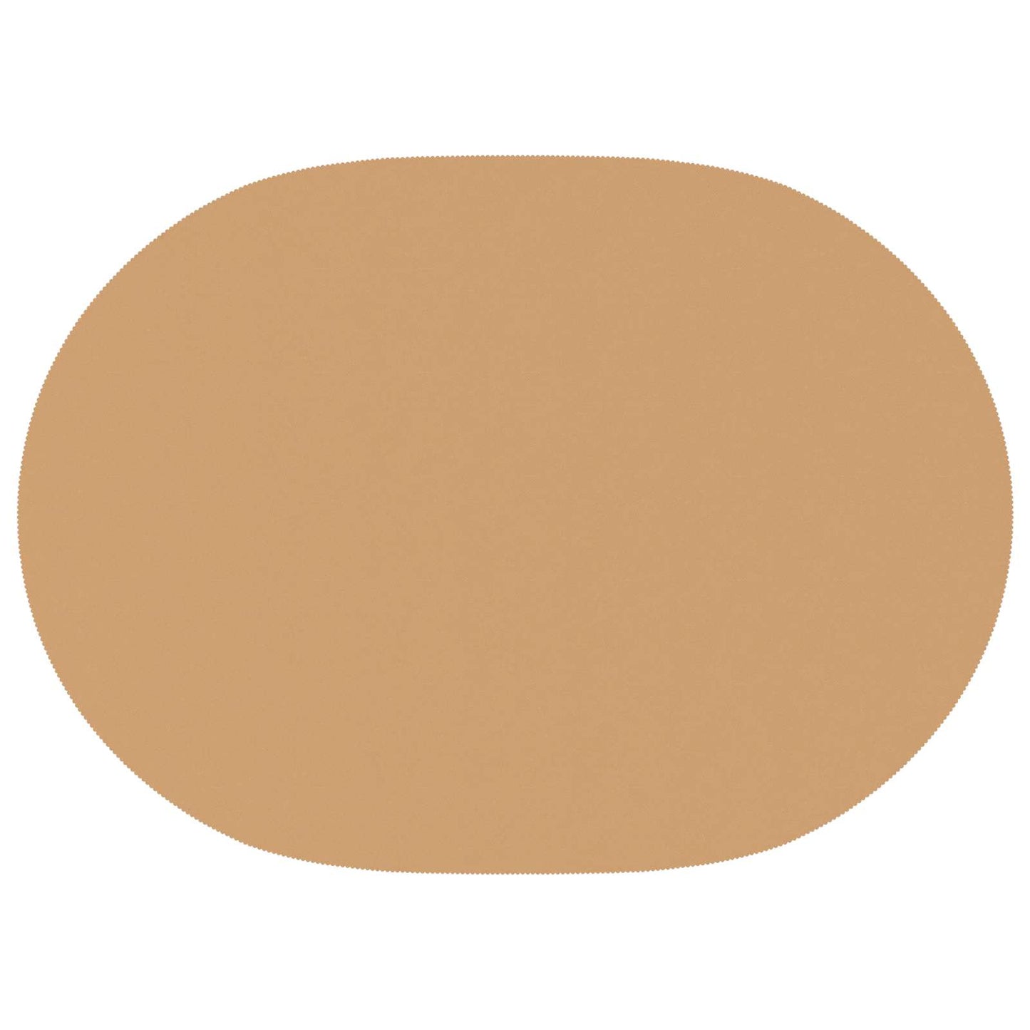 Table Cloth Oval Beige 130 x 180 cm Polyester