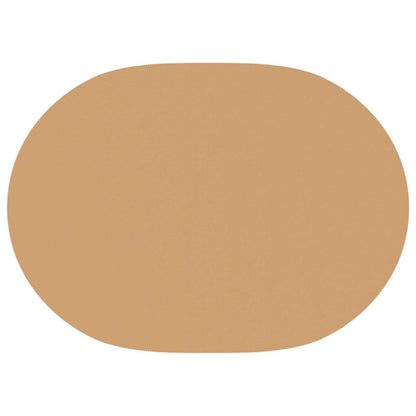 Table Cloth Oval Beige 130 x 180 cm Polyester