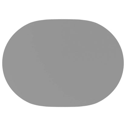 Table Cloth Oval Light Grey 130 x 220 cm Polyester