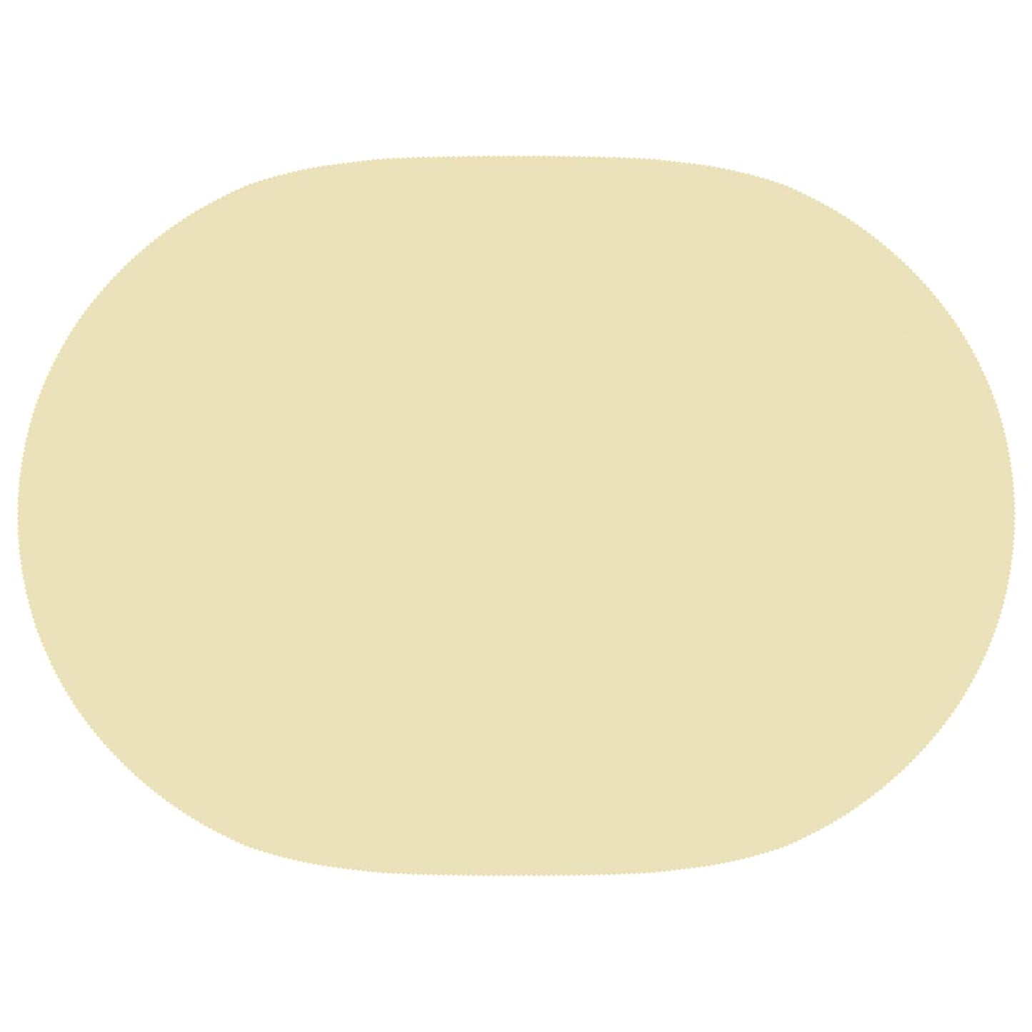 Table Cloth Oval Cream White 130 x 220 cm Polyester