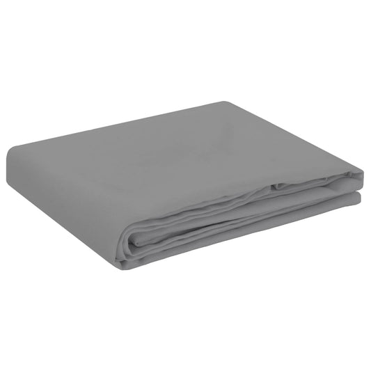 Table Cloth Oval Light Grey 160 x 220 cm Polyester
